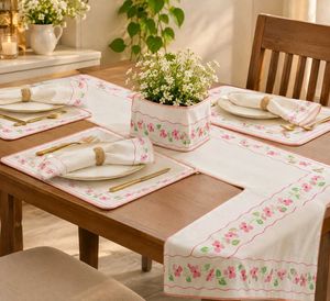 Floral Pattern  Polye Cot Fabric for Home F