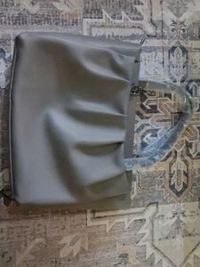 Chic Ruched Grey Handbag