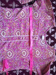 Pink Floral Print Kurta