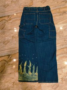 Custom Smiley Face George Denim Jeans