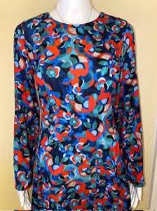 ZARA Vibrant Floral Print Long Sleeve Mini Dress