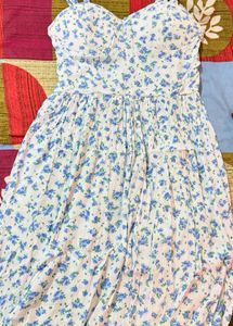 Chic Blue Floral Summer Dress