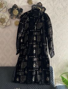 Black Sequined Kurta