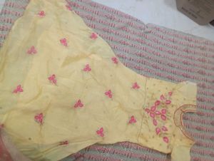 Embroidered pure cotton kurti for summers