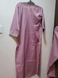 Elegant Pink Kurta Pant With Dupatta Set