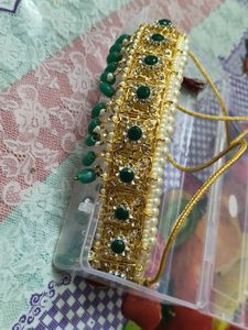 Green &amp; Gold Jewelry Set new traditional jewellery