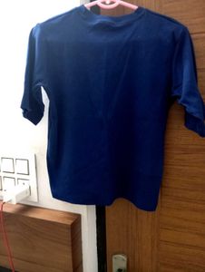 Classic Blue Round Neck T-Shirt