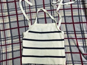 Striped Ribbed Knit Tank Top