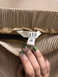 Gold Festive Straight Pants