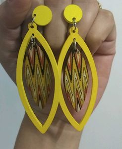 Vibrant Yellow Dangle Earrings