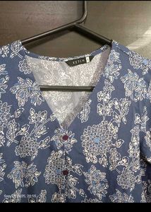 Blue Floral Print dress