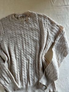Cream Cable Knit Sweater