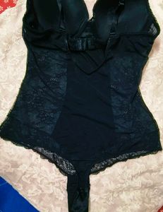 Elegant Black Lace paded Bodysuit