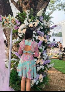 Glance 🪡 embroidered fairy dress backless design