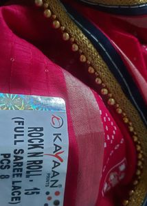 Rose  Diamond Print Fabric with Trim Handmade