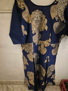 Elegant Blue & Gold Kurta