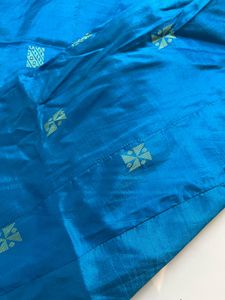 Turquoise blue Silk Skirt with Dupatta