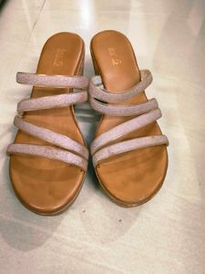 Sparkly Strap Wedge Sandals inc 5