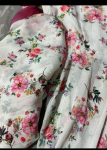 Floral Print Spaghetti Strap Gown