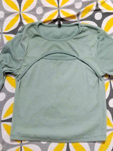 Trendy Cut-Out Long Sleeve Top