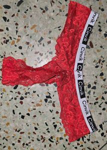 Red Lace Thong