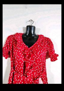 Chic Polka Dot Wrap Dress