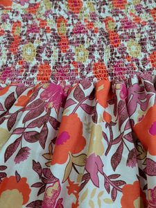 Floral Smocked Puff Sleeve Dress