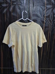 Pale Yellow Crew Neck T-Shirt