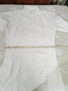 White Embroidered Kurta Pajama Set
