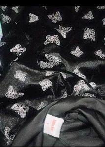 Black Butterfly Print Spaghetti Strap Dress