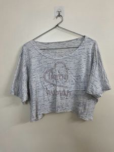Sparkly Heart "i love human" Cropped Top