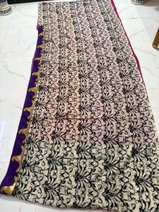 Vibrant Saree with Embellished Border