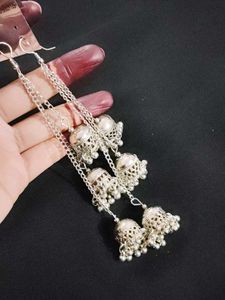 Chain style mini Jhumka Long Earrings🤩