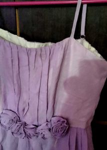 Lavender Flowy Party Dress
