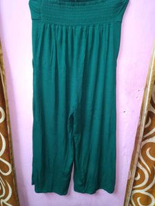 Emerald Green Wide Leg Trousers