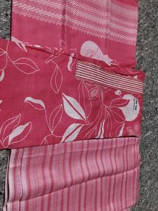 Pink Floral salwar-kurta cloth material