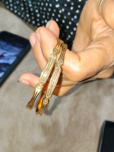 Elegant Gold Tone Bangle Set