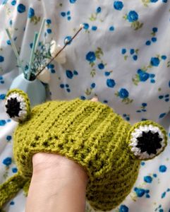 Cute Frog Crochet Hat