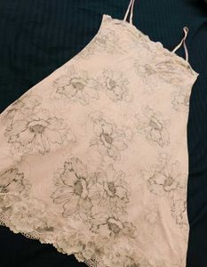 Victoria Secret Floral Lace Trim Slip Dress