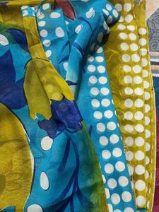 Vibrant Floral Print Saree