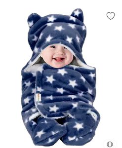 Newborn Baby Swaddle Hooded Wrapper