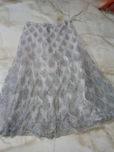 Sparkling Black Velvet Blouse and lengha