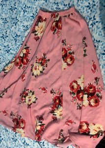 Pink Floral Maxi Skirt