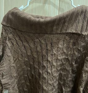 Brown Cable Knit Sweater