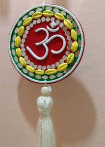 Double-Sided Lippan Art Hanging  | Om &amp; Trishul-Da
