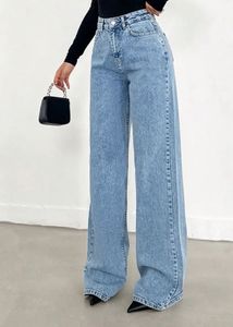 Light Wash Wide Leg Denim Jeans