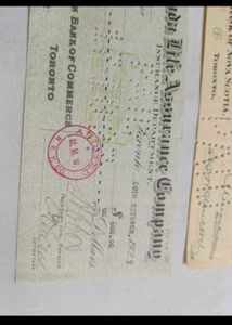 1927 &amp; 1941 Vintage Cheques