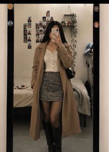 short  woolen skirt