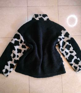 Cow Print Fleece Jacket🐄🤠🩰📦🪞🍂