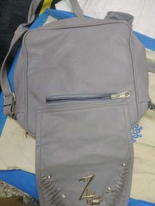 Stylish Grey Shoulder Bag with Embellishments
